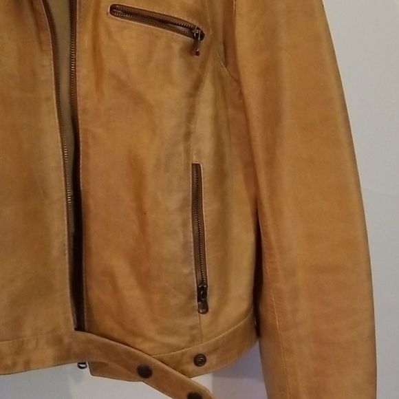 Cuoieria Fiorentina Tan leather jacket size 44 - Picture 5 of 5